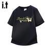 Izzue It Women's Flocked Print Ice Cotton T-Shirt