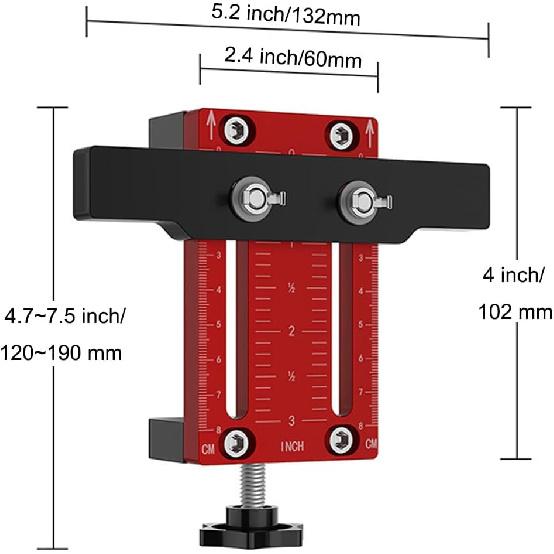 Cabinet Door Installation Positioner, Adjustable Length Aluminum Alloy Clamp, Multi-function Hardware Clamp, Woodworking Tool