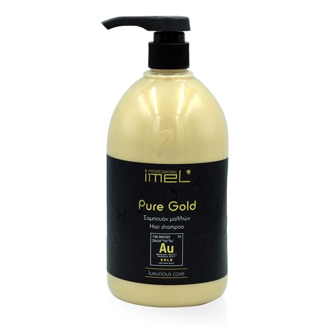Sampon Pure Gold Imel Professional Shampoo 1000 ml Deep Cleansing Nourishing Repair Salon Grade Hair Care