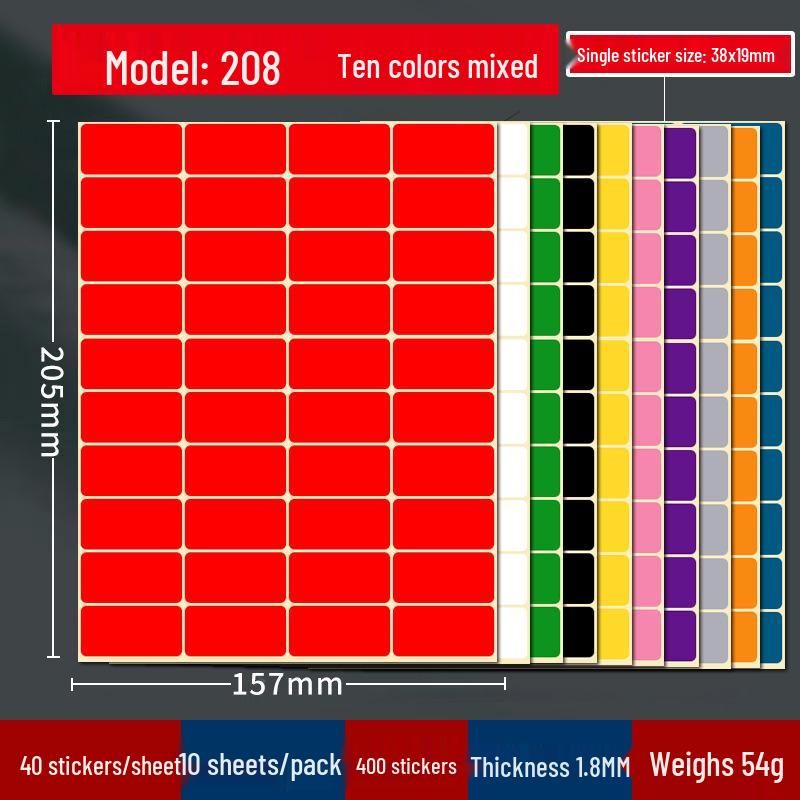 Mixed Color Round Dot Sticker Labels - Available in 10, 16, and 20 Vibrant Colors