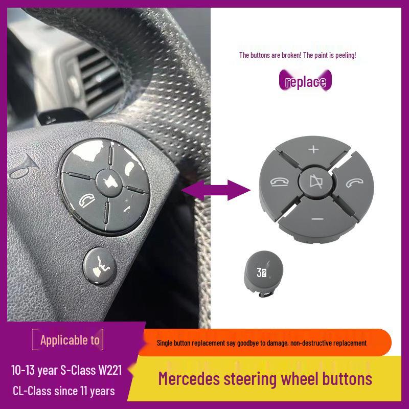 Compatibil Mercedes-Benz Clasa S W221 Volan Buton Comutator Multifuncțional Accesorii
