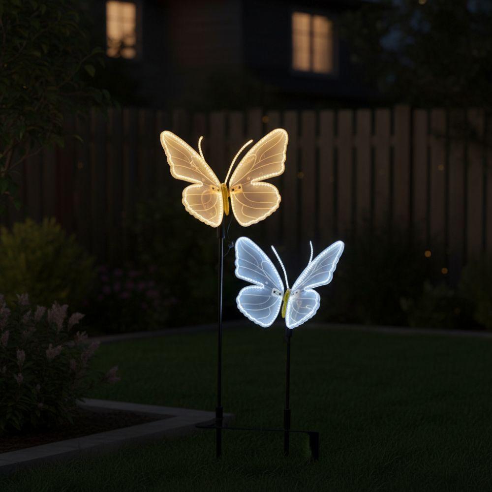 40/60cm LED Butterfly Light Static Waterproof LED Fluttering Butterfly LED Simulated Butterfly Decor Holiday Party Decor