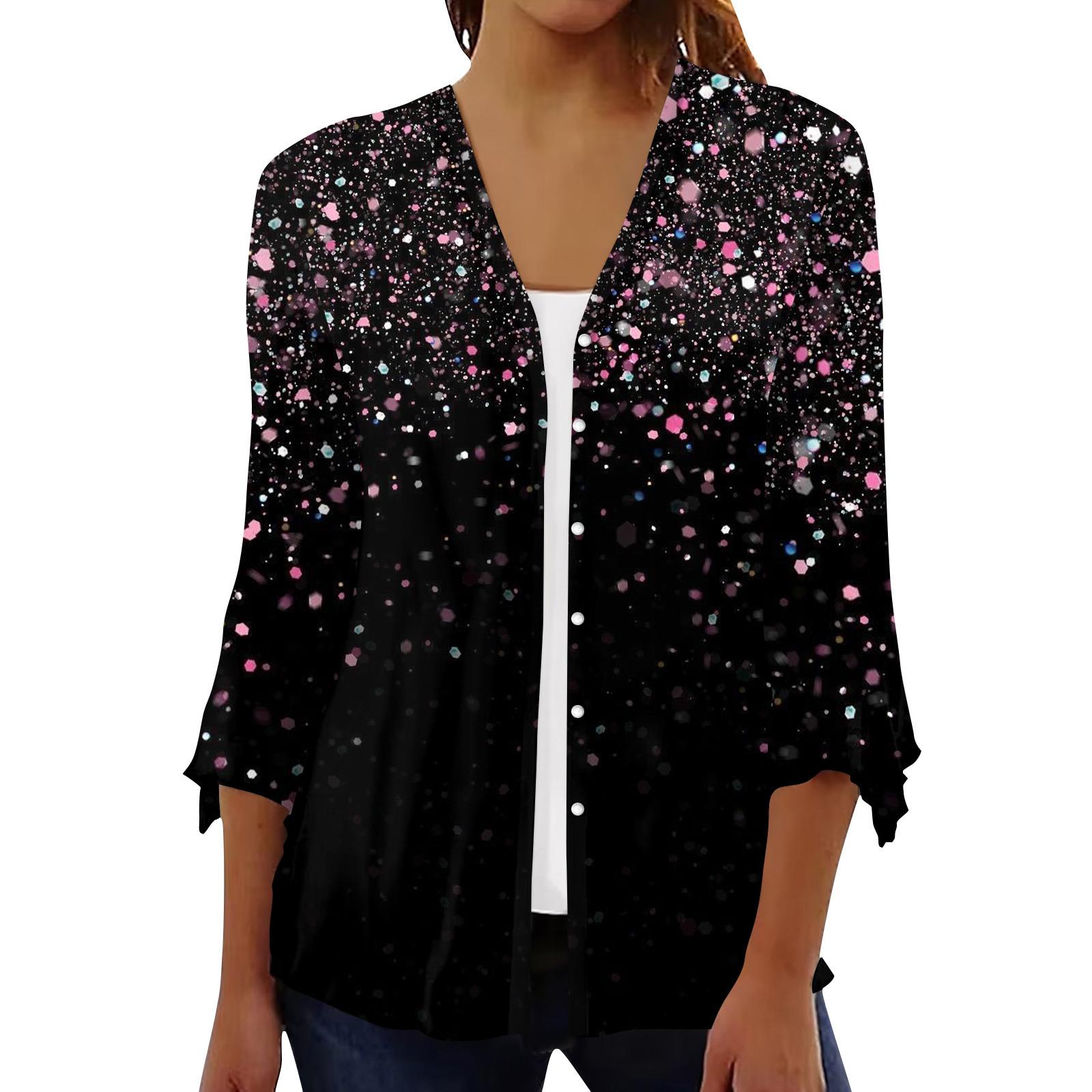 

Кардиган с открытым передом и рукавами 3/4 для женщин, кардиган на пуговицах в стиле ретро с цветочным принтом для платья, женские топы с v-образным вырезом, накидка XL фиолетовый