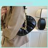 Stylish Trendy Womens Crescent Bag With Chain Handle In Summer Colors Medium Soft Pu Bag