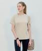BASIC HOUSE Women'S Cool Breeze Raglan Round Short Sleeve T-Shirt Beige Lzts3223 (A Type)