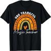 One Thankful Music Teacher Rainbow Fall Thanksgiving Teacher T-Shirt