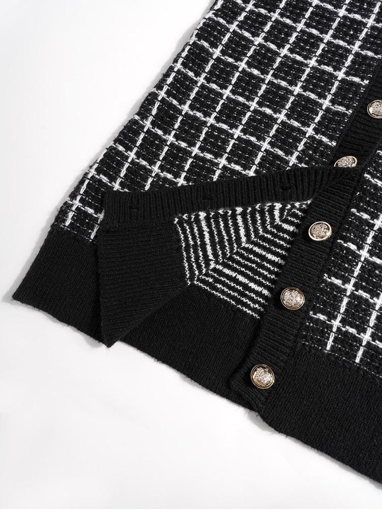 Spring & Autumn Women's Long-Sleeve Knit Cardigan Sweater - European & American Little Fragrance Style, Top 5031