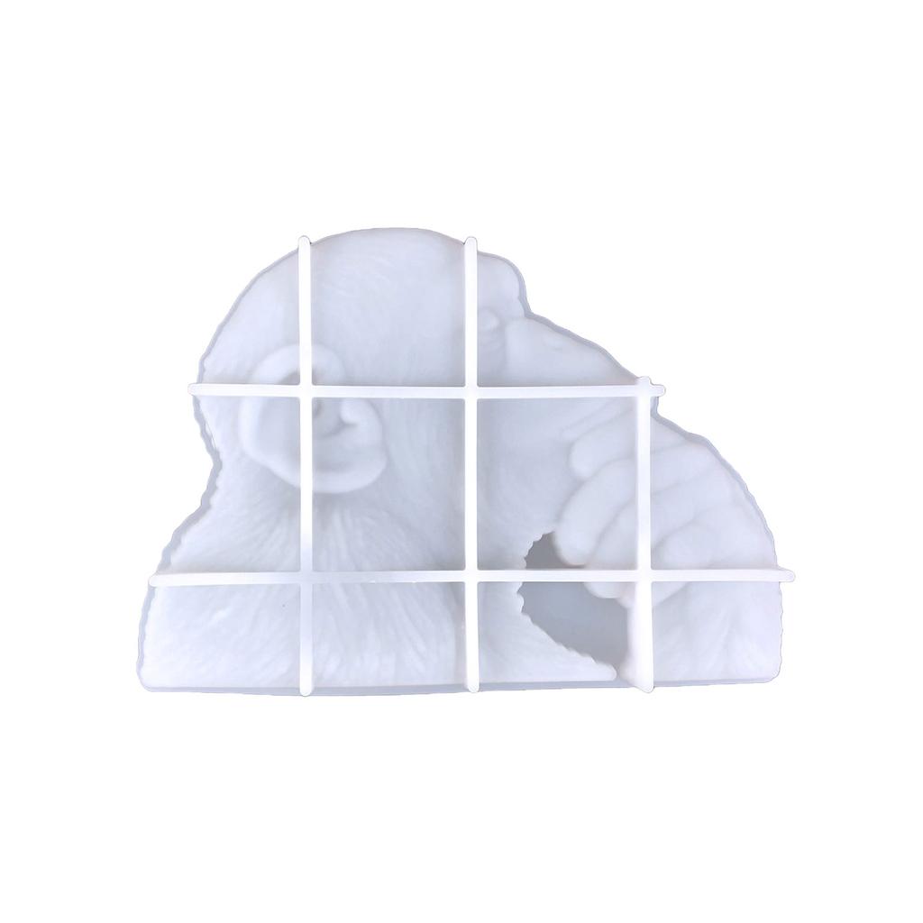 Pondering Monkey Silicone Resin Mold Intricate Sculpture for DIY Art Project and Home Decorations Unique Crafts