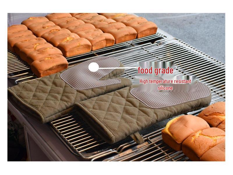 Hitzebeständige Anti-Rutsch-Silikon-Ofenhandschuhe bis 500 Grad