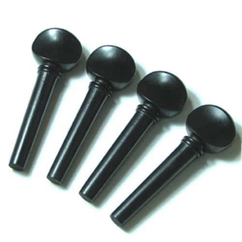 

Set of 4 Swiss-style ebony violin pegs, 4/4 size
