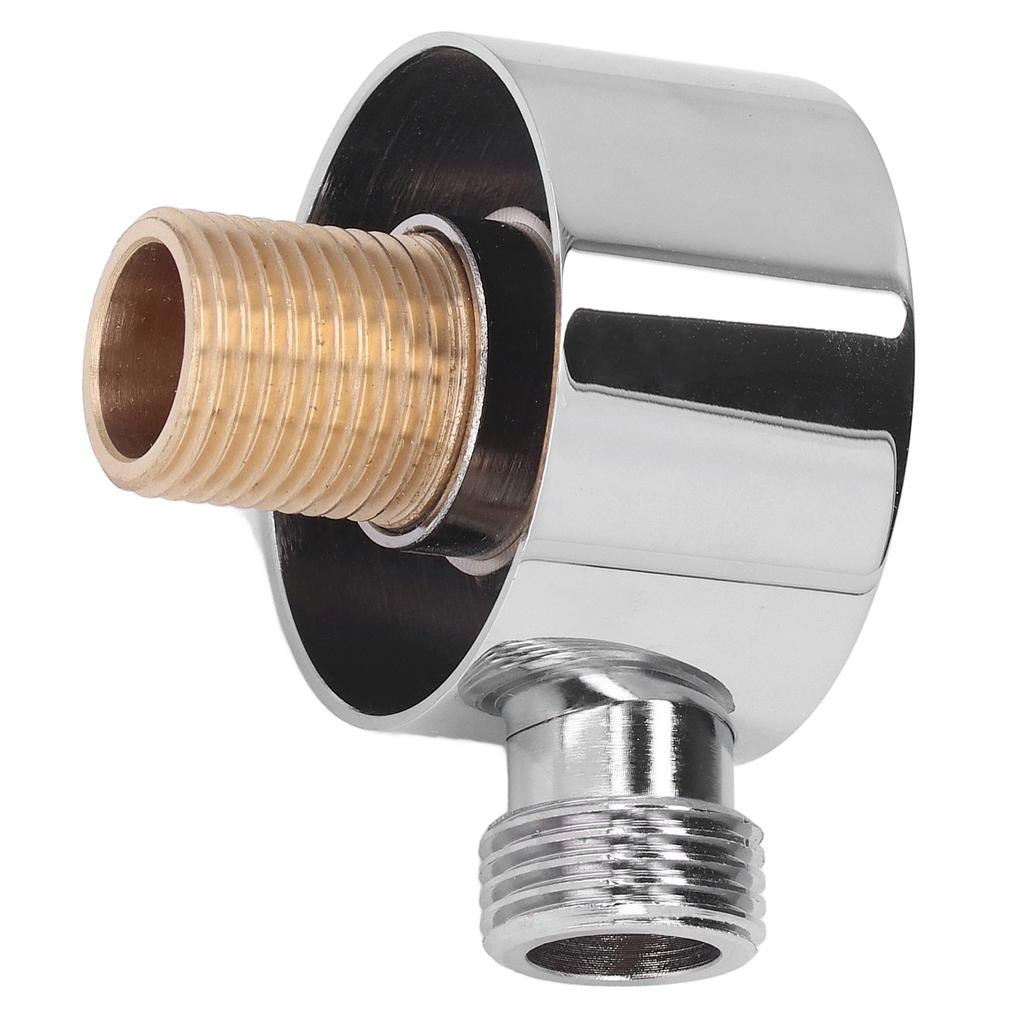 Adapter Prysznicowy Mosiężna Konstrukcja Chromowany G1/2 Montaż Ścienny Łatwa Instalacja Okrągły Prysznic