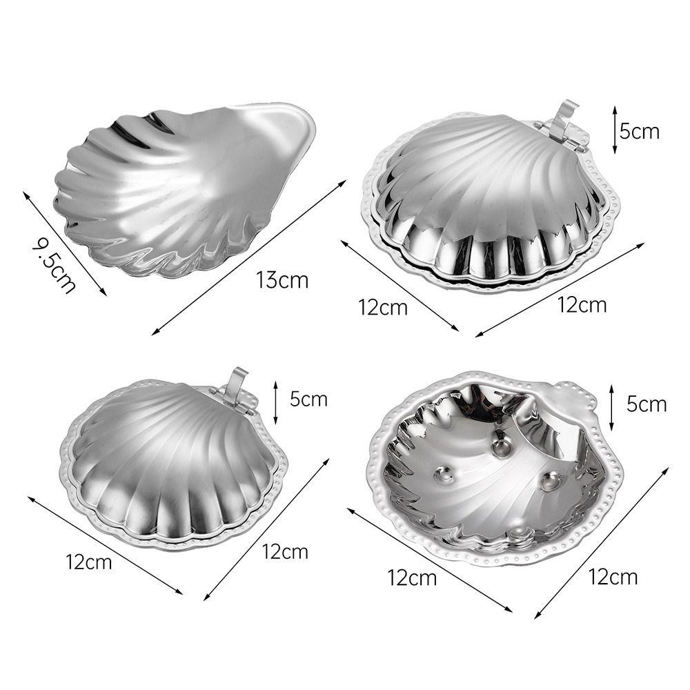 Shell Shape Fruit Snack Dish 304 Stainless Steel Snack Disc Creative Dessert Plate  Home