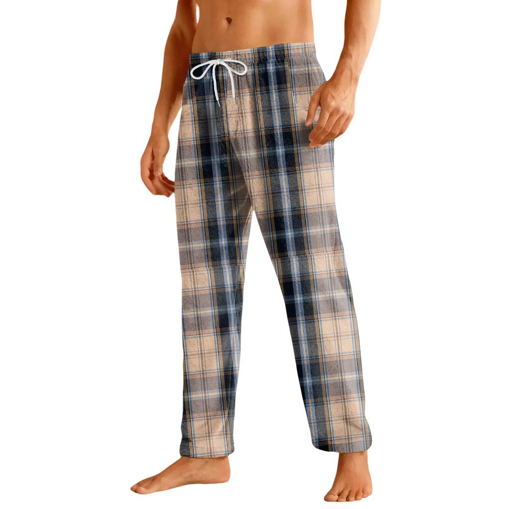 Men's Home Soft Pajama Pants Drawstring With Pockets Casual Sports Pants