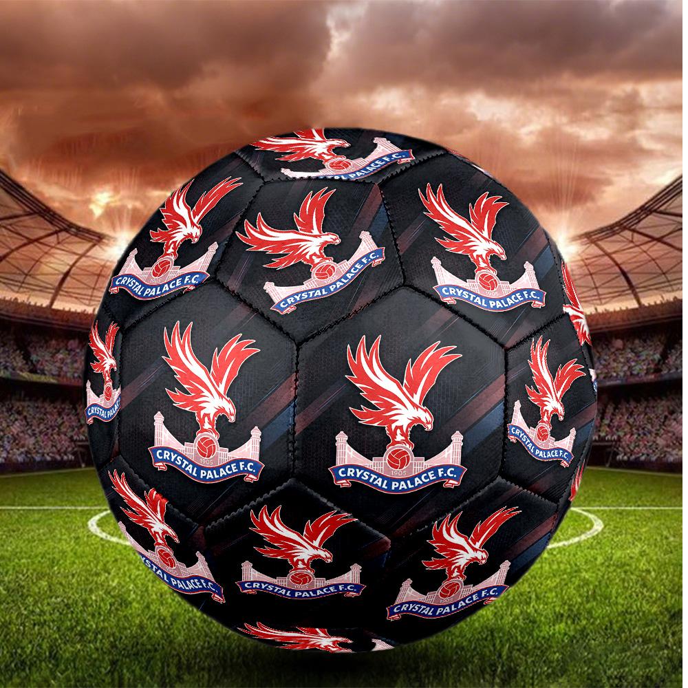 Crystal Palace Misura 5 Pallone da Calcio Alta Elasticità Pallone da Calcio Per Competizione All'aperto Allenamento Quotidiano Gioco