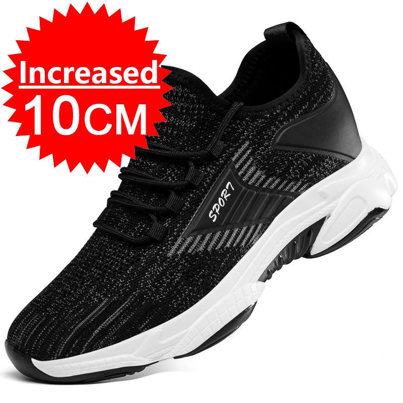 Sneakers Men Elevator Shoes Spring Summer Invisible Heightening Shoes Men 10CM Insoles Inner Height Increasing Mesh Sports Shoes