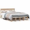 VidaXL Cadre de lit avec tête de lit 150x200 cm bois de pin massif, lit, meuble de chambre à coucher, lit en bois, lit 3302297