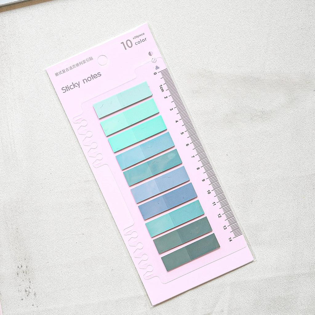 200 listů/sada INS Jednoduchost Přechodová barva Samolepicí poznámkový blok Průhledná záložka Záložka Index Samolepicí poznámkový blok Mini poznámkový blok Studentské potřeby