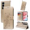 For Infinix Hot 60 Pro+ 4G Leather Case Butterfly Floral Imprint Wallet Stand Cover