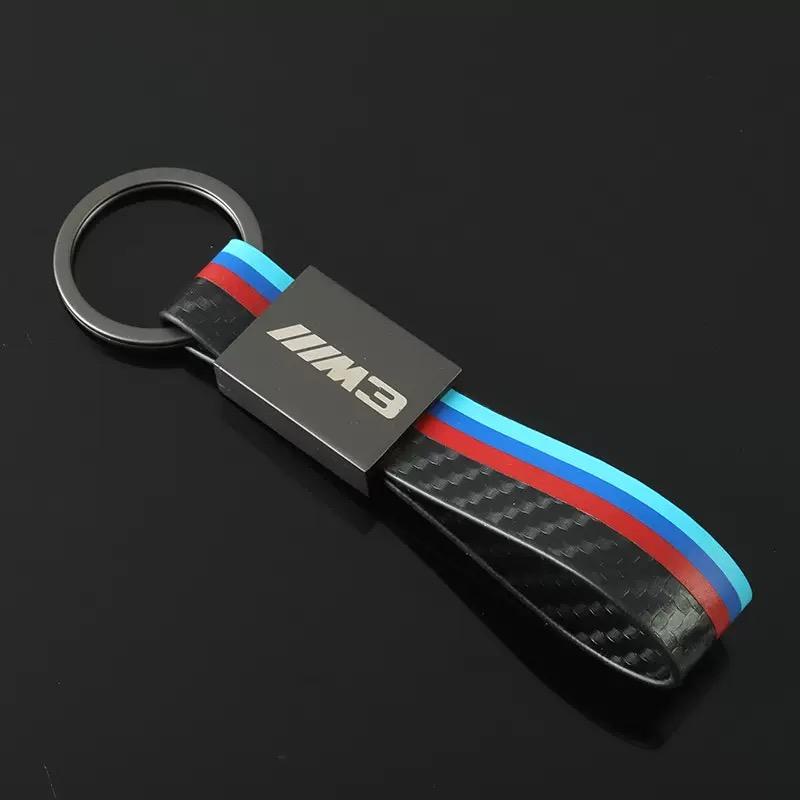 FWAV6 Car Emblem Keyring Keychain M Sport Styling Pendant Key Holder For Bmw M Emblem G30 G32 3 4 5 7 M3 M4 M5 X1 X3 X5 X6 X4 E61 E60