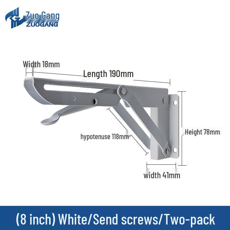 Stainless Steel K-Type Folding Triangular Wall-Mounted Shelf Bracket
