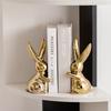 Kreative Keramikfiguren Chinesische Minimalistische Hasenskulptur Bücherregal Schreibtisch Buchständer Dekoration Ornament Heimdekoration
