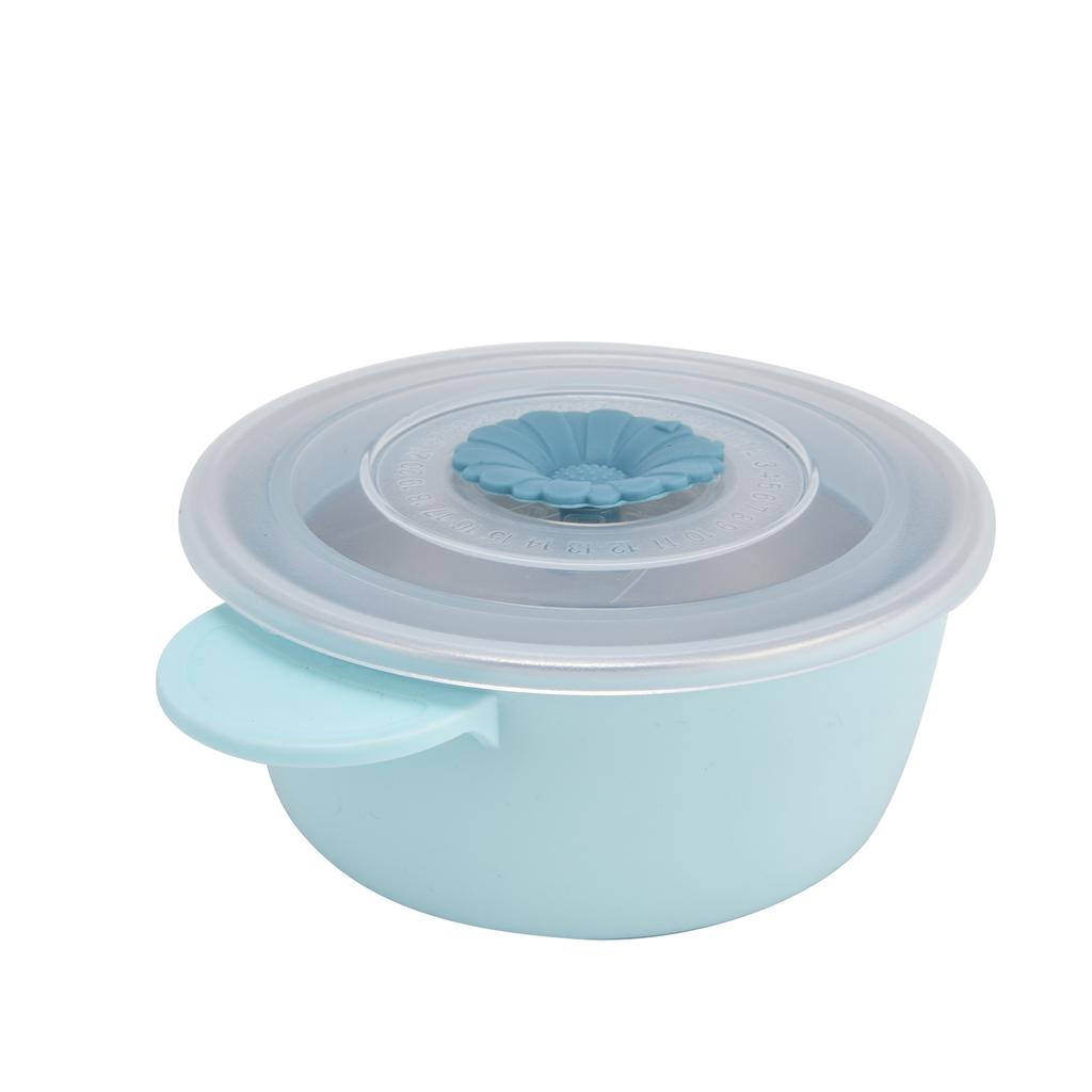 Lunch Box Stainless Steel Sealed and Insulated Lunch Box  Proof Cartoon Lunch Box for Kids Adults(Blue )