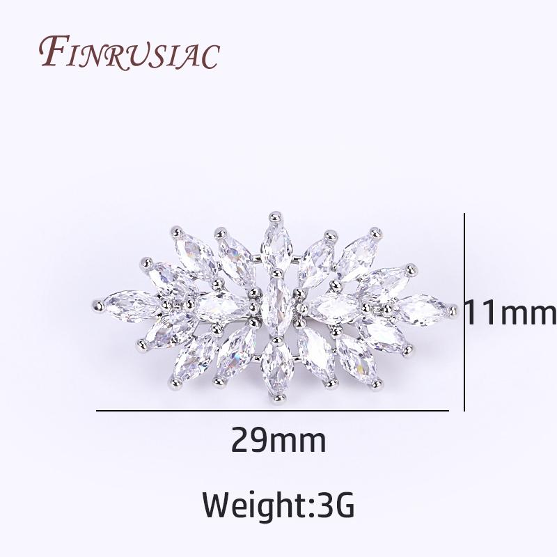 18K Real Gold Plated Full Zircon Rhinestone Luxury Pearl Clasps Fastener,Flower Clasp For DIY Pearl Necklace 1 Piece