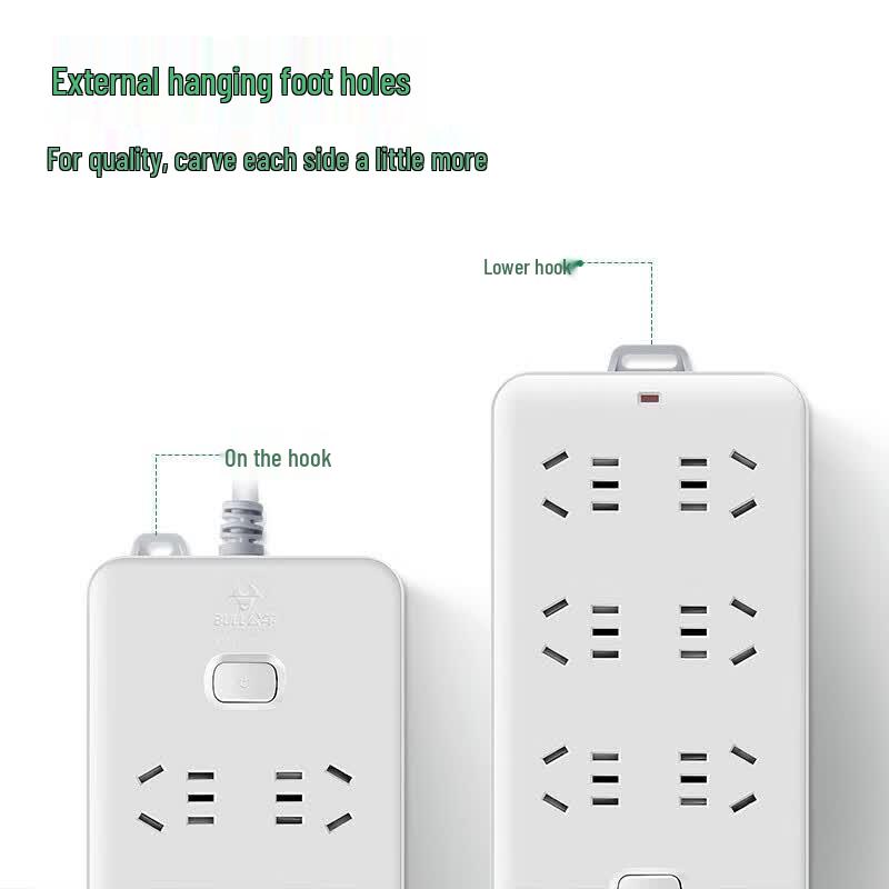 Gongniu GN-109K 6-Outlet Power Strip with Master Switch CN plug (adapter included)
