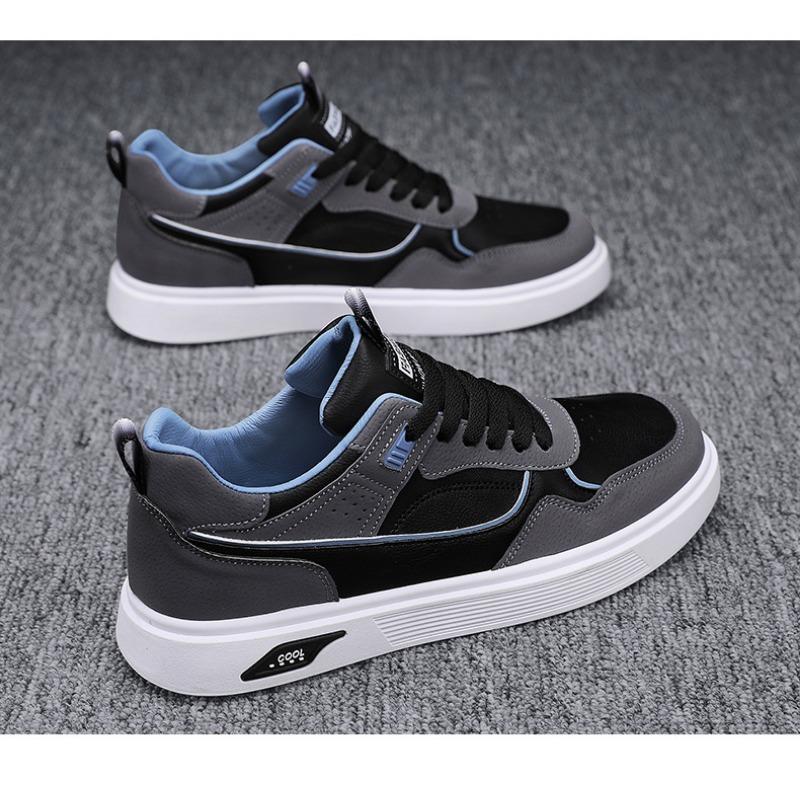 Mens Casual Breathable White Fashion Sports Board Sneakers For Young Men