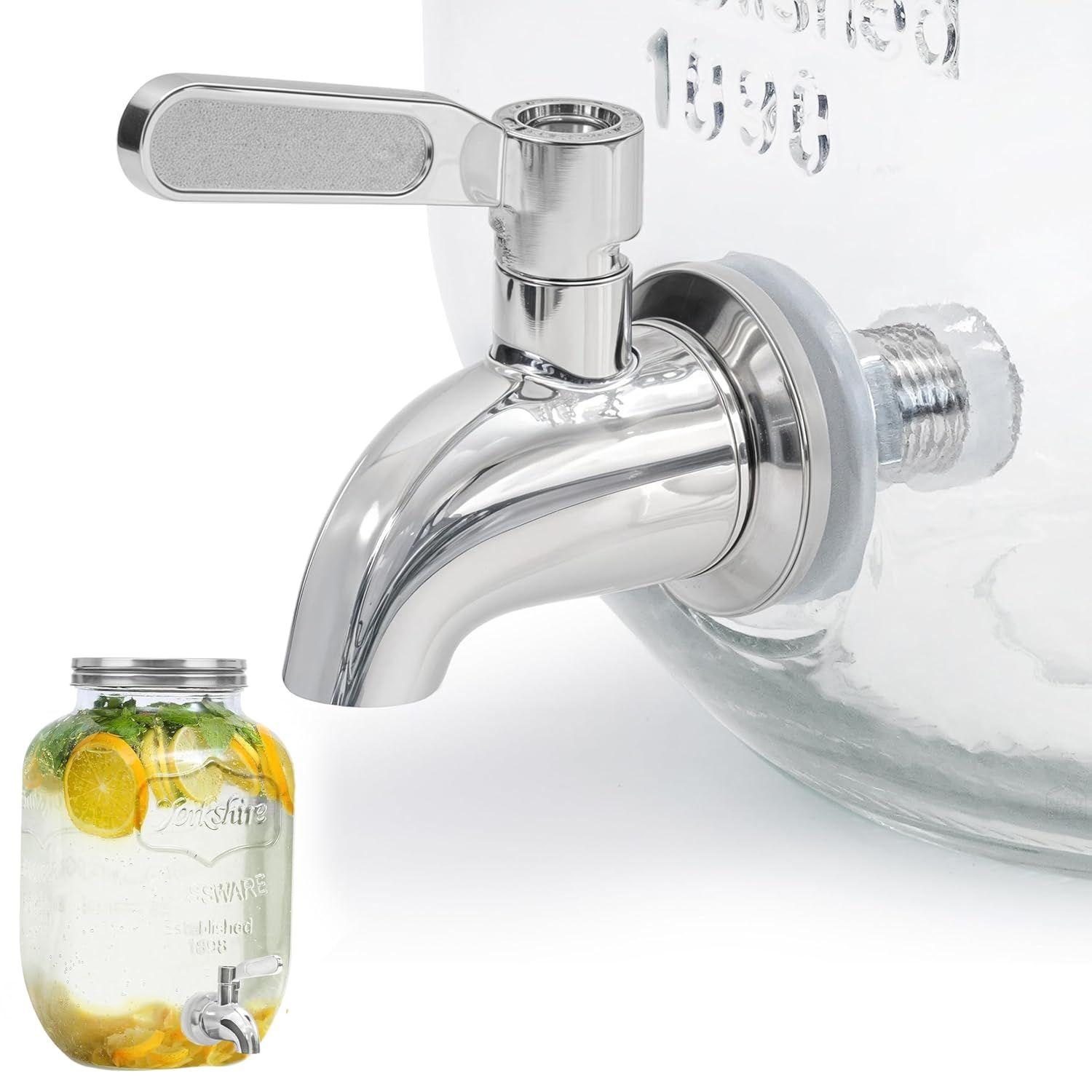 

Кран для диспенсера воды - Запасной кран из пищевой нержавеющей стали 304 - Герметичный кран для диспенсера напитков - Стальной кран для стеклянного кувшина