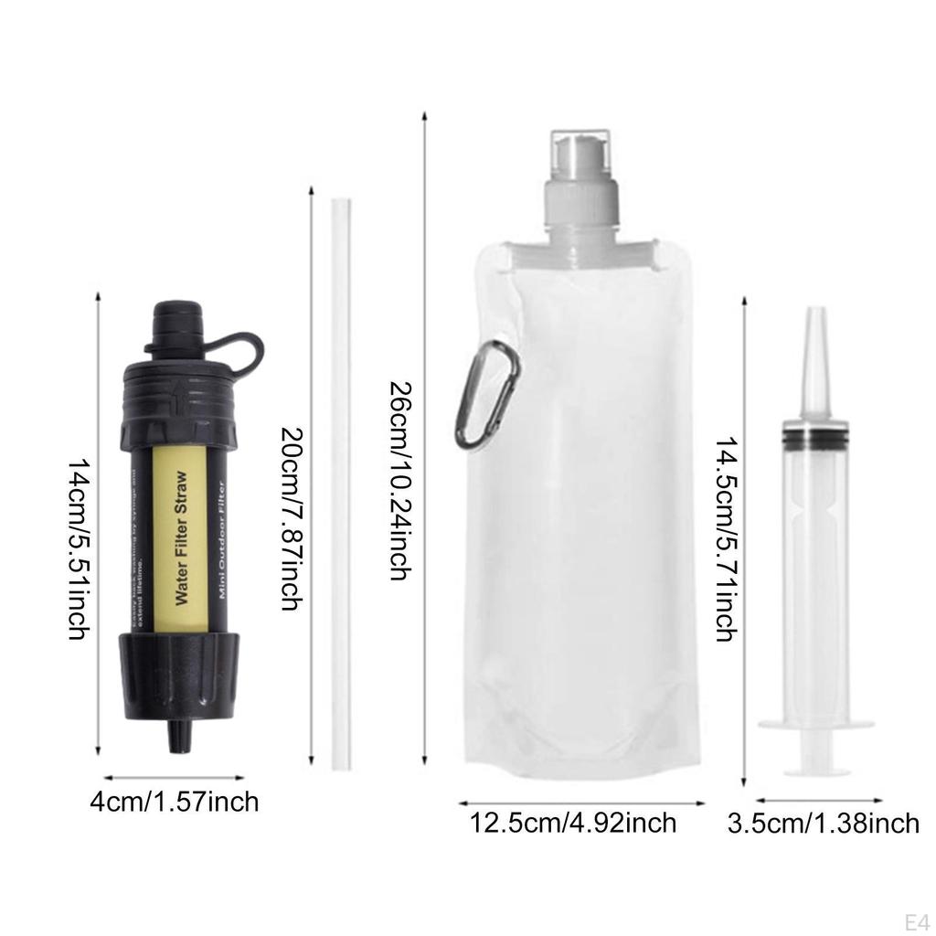 Personal Water Filter Bag Purifying Device Purifier for Backpacking