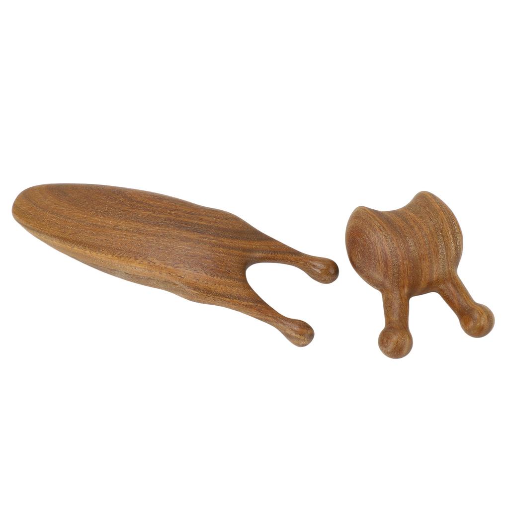 2pcs Nose Maasage Tool Reduce Stress Smoothing Surfaces Sandalwood Nose Guasha Tool for Head Neck Hand