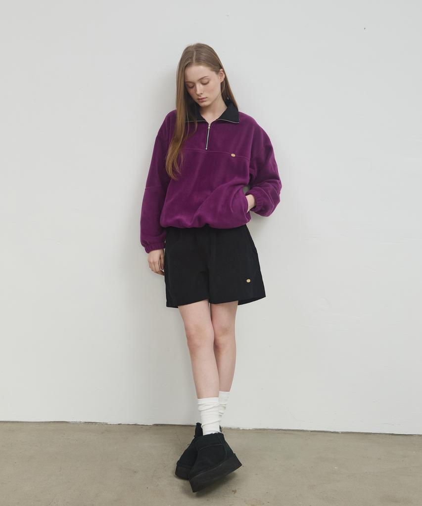ANOETIC Anc Soft Half Zip-Up Fleece_Purple