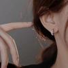 Elegant Double Layer Hollow Zircon Ear Cuffs For Women Fashionable Delicate Small Versatile Stud Earrings Jewelry