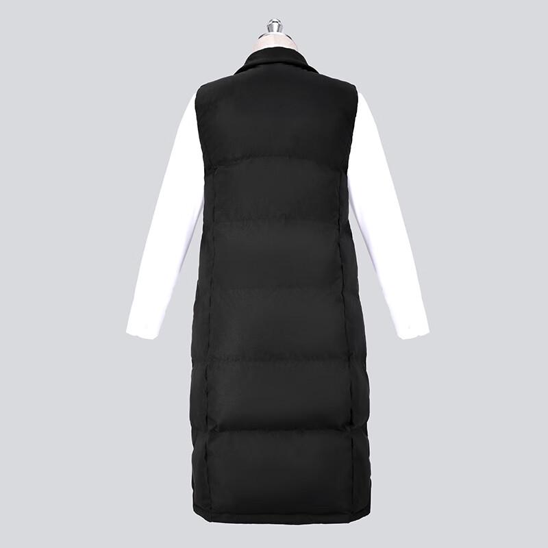 Teluoman Women's Mid-Length Lapel Padded Vest