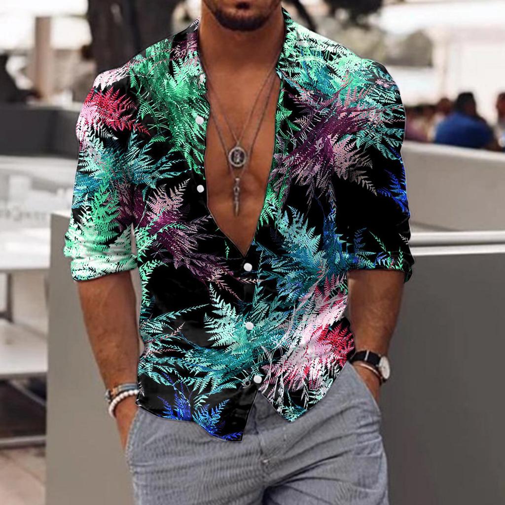 Tribal Pattern Long Sleeve Shirt, Casual Western Style, Ideal For Daily Wear