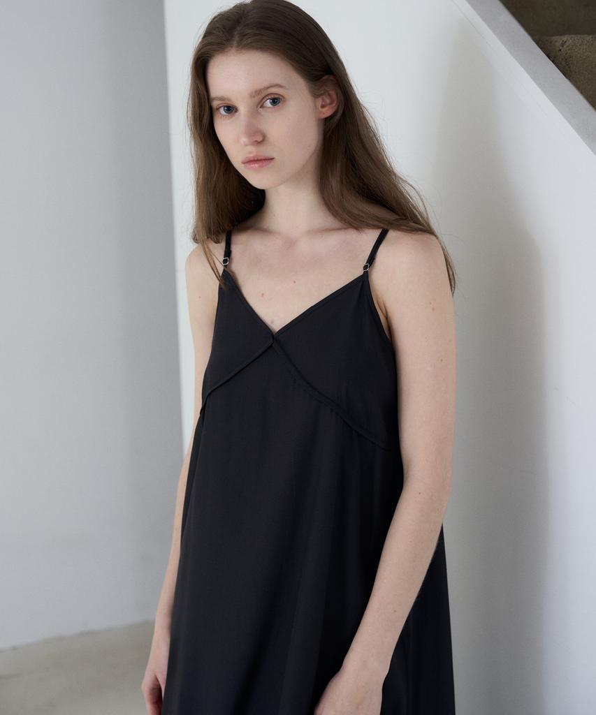 FROMWHERE Glow Layered Dress Black