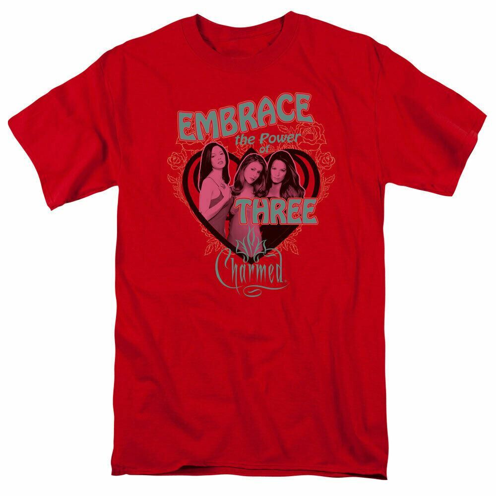 

26 Charmed Embrace The Power T Shirt Mens Licensed Classic Merchandise Red Unisex T-Shirt XXXXL