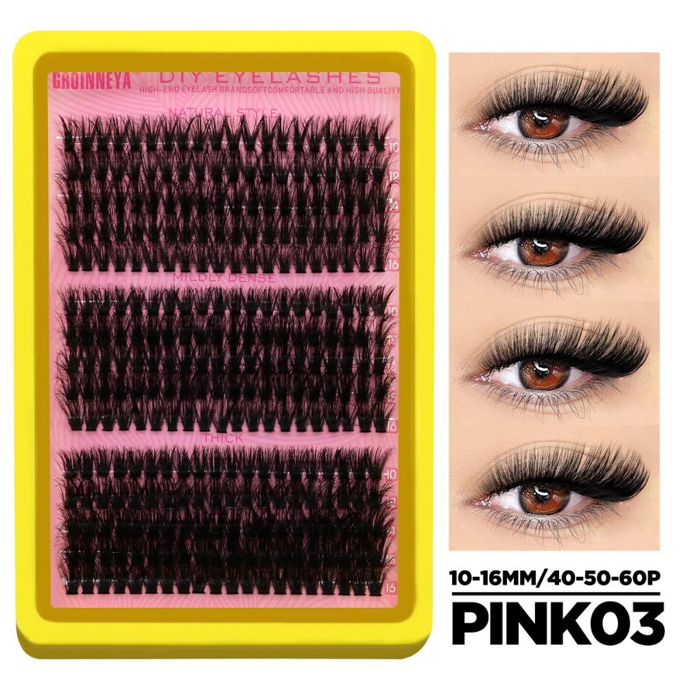 Natural Look 3D Faux Mink Lash Wispy Style DIY Lash Extension Kit  Makeup Enhancement