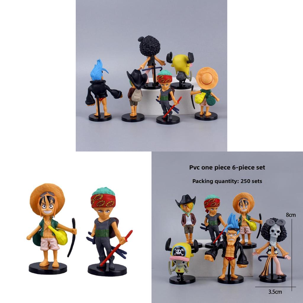 One Piece Cartoon Pvc Toy Set For Home Office Display And Collection