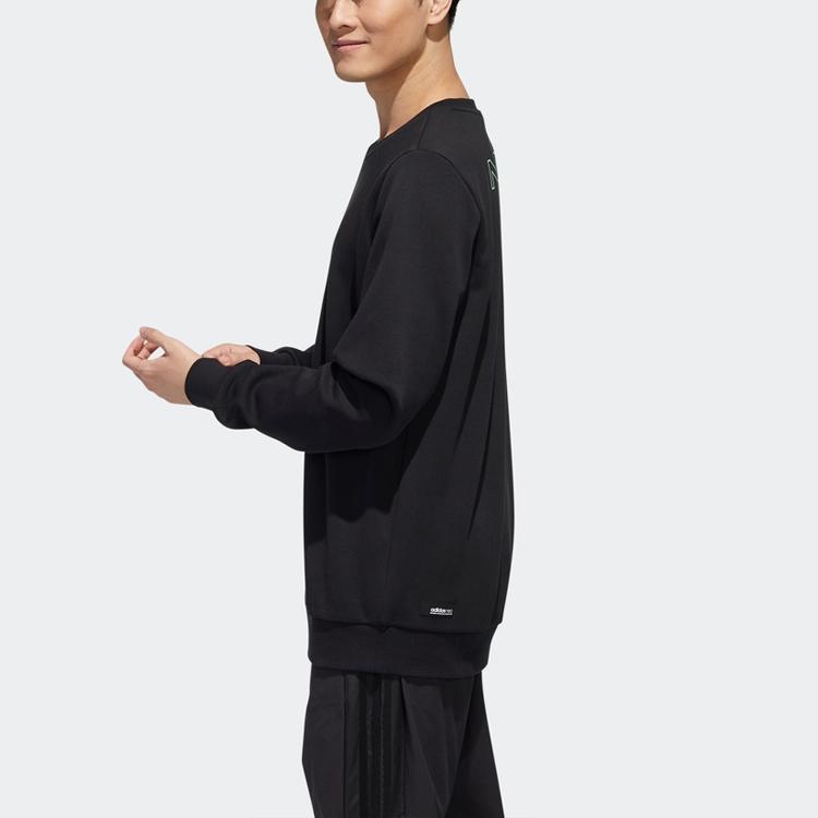 Adidas Neo Egame Sweat Casual Sport Crew Neck Sweatshirt Men Tops Black GL7179