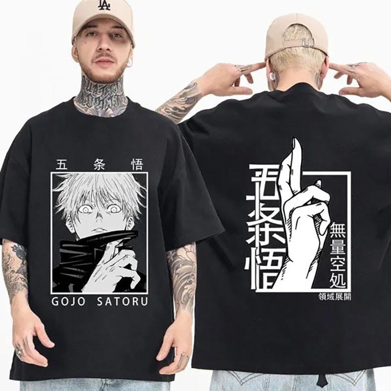 New Gojo Satoru Print T Shirt Men Women Casual Personality Loose T Shirt Streetwear Fashion Anime Harajuku Tees