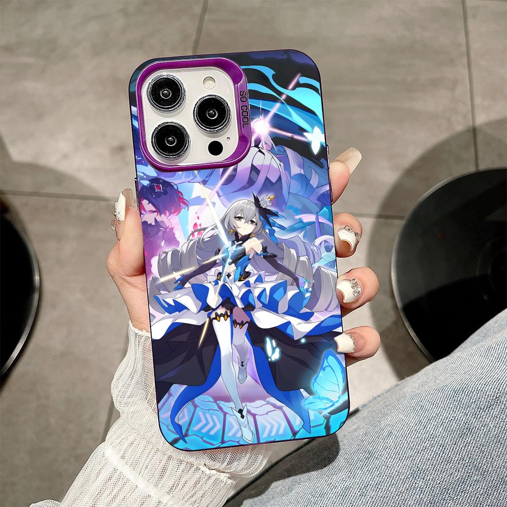

HSR Bronya Purple Translucent Mobile Phone Case for iPhone 17 16 15 14 13 12 11 X XR XS Air Pro Max Plus Colorful Cover iPhone17