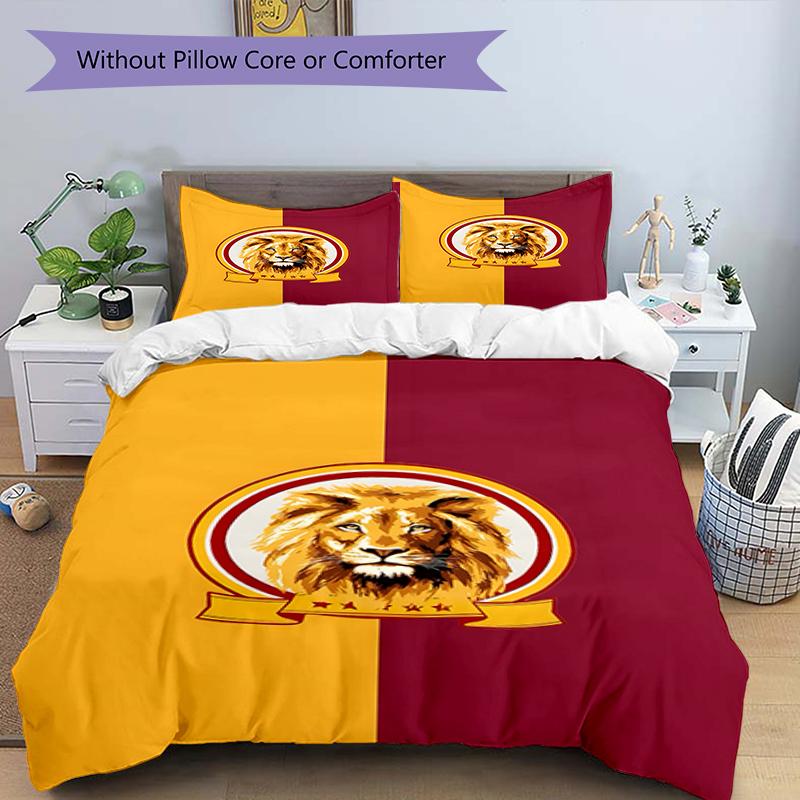 3pcs Football Team (2) Design Cover Set - HD Printed Bedding with 1 Cover and 2 Pillowcases - Perfect for Home and Dorm Decor