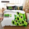 Plants Vs Bedding Sets Zombie US/Europe/UK Size Quilt Cartoon Bed Cover Duvet Cover Pillow Case 2-3 Pieces Sets Adult Boys