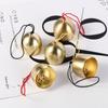 Mini Metal Brass Bells Clear Sound Thickened Christmas Door Bell Loud Mini Wind Chime Holiday Decoration Pendant