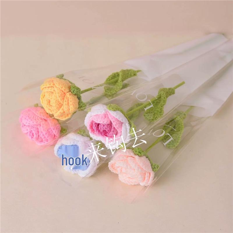 Handmade Knitted Wool Rose - Creative Valentine's Day or Birthday Gift for Girlfriend or Best Friend