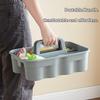 1PC Plastic Cleaning Tool Basket Tote Bucket Cleaning Tool Organizer 3-Compartment Cleaning Tool Carrier Box With Handle