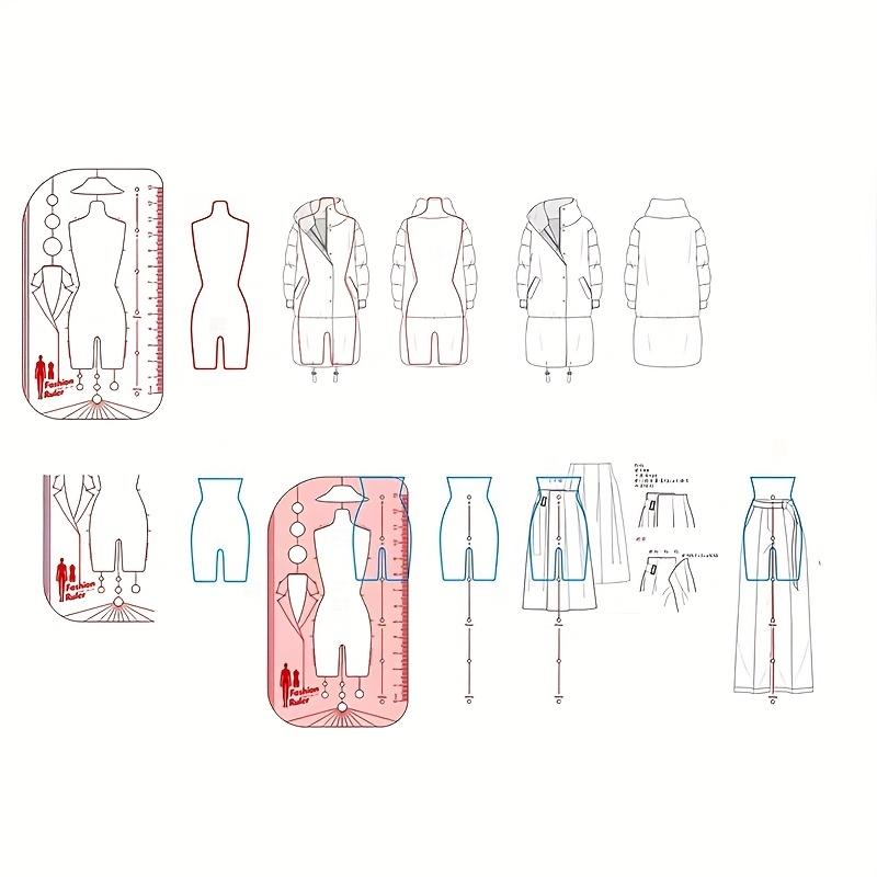 Fashion Design Pattern Mannequin Template Ruler