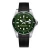 Plum Blossom Ocean Exploration Series Mechanical Movement Yellow Second 42 Green Dial Stainless Steel Case Silicone Strap 83300 S-GN-R-703